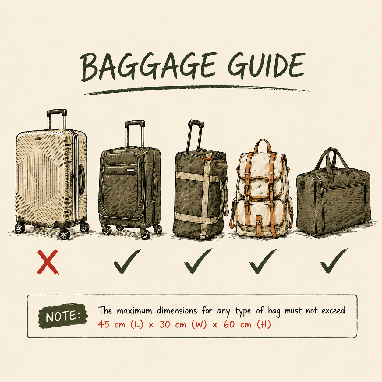 luggage limitation